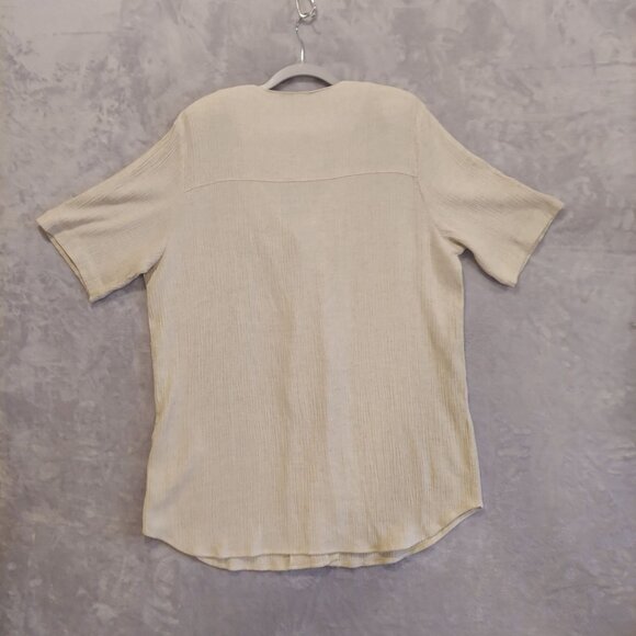 Lee David Blouse Womens 18/20w Ivory Linen Blend Lagan look Beachy vacation - Picture 9 of 14